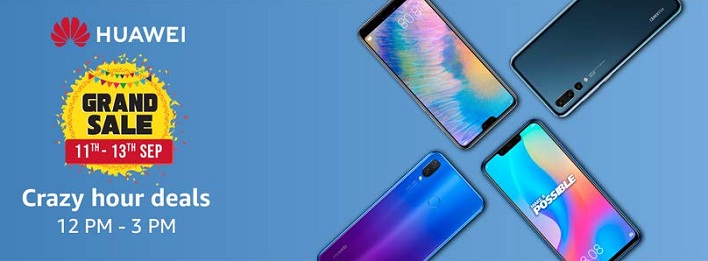 India Desire : Amazon Huawei Grand Sale 11th-13th Sep: Get Upto 10000 Off On Huewai Smartphones in Crazy Hours 12pm to 3pm